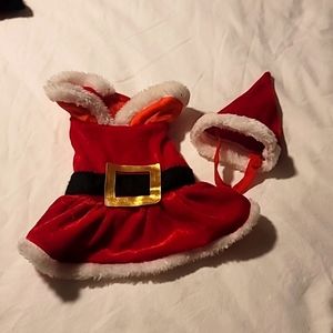 Mrs.Clause dog costume. Size XS